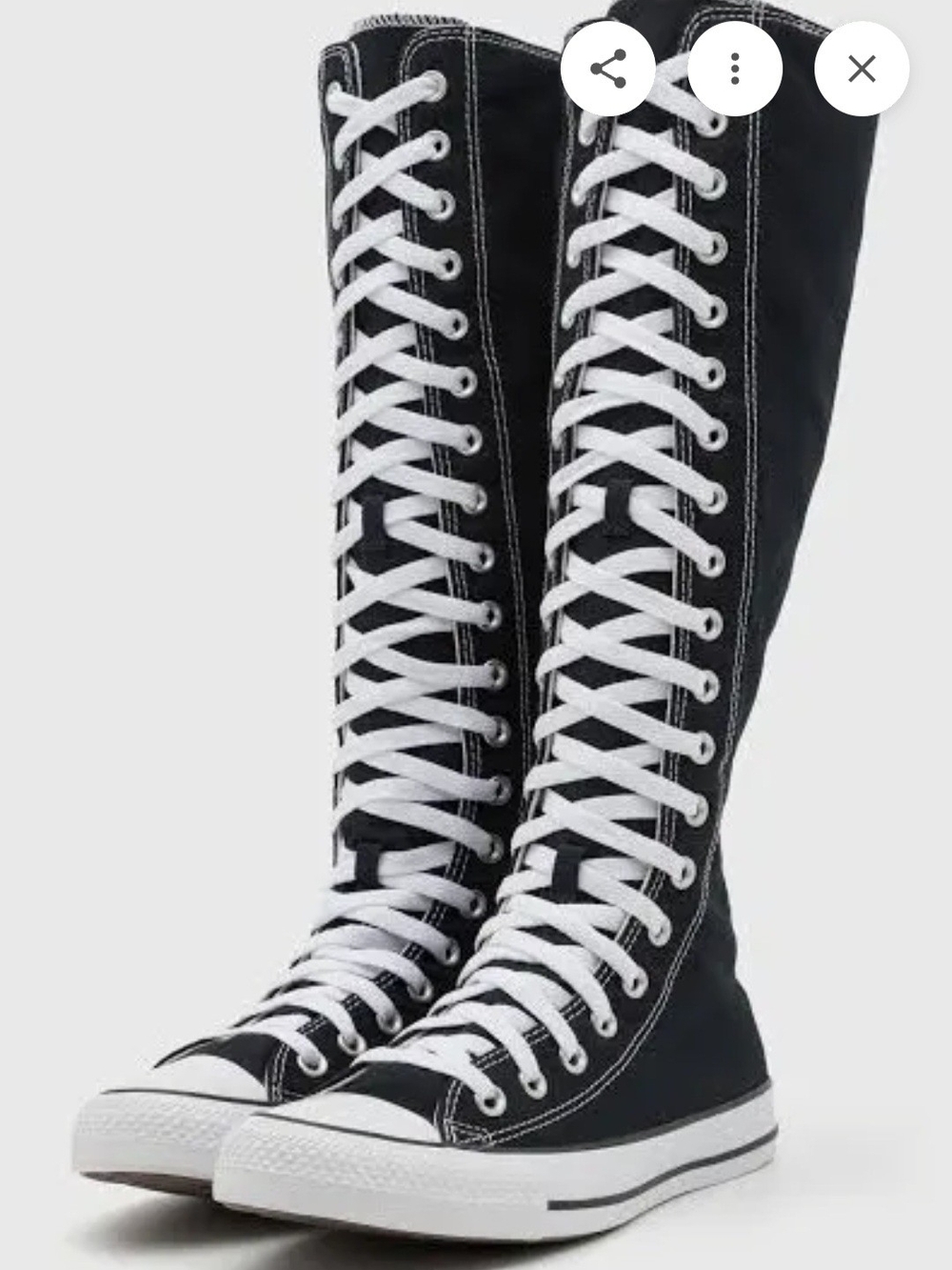 Converse All Stars  Knee-High Canvas Lace-Up Sneakers